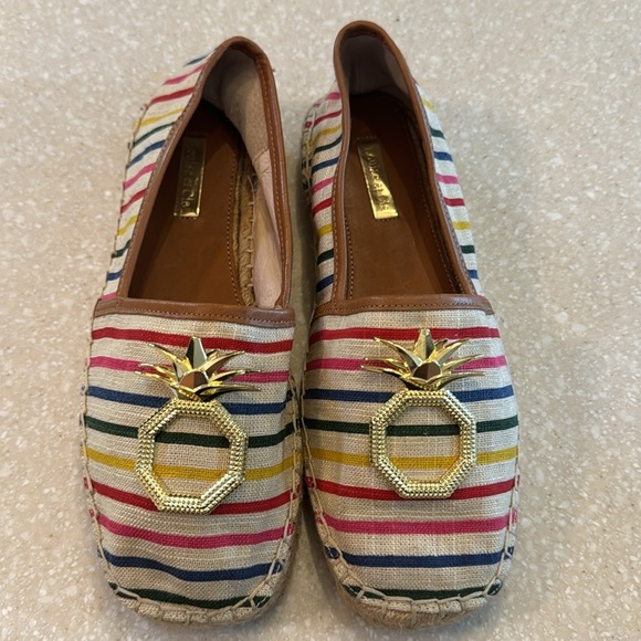 Louise et Cie Pineapple Striped Espadrille Womens Sz 6.5 - Picture 1 of 7